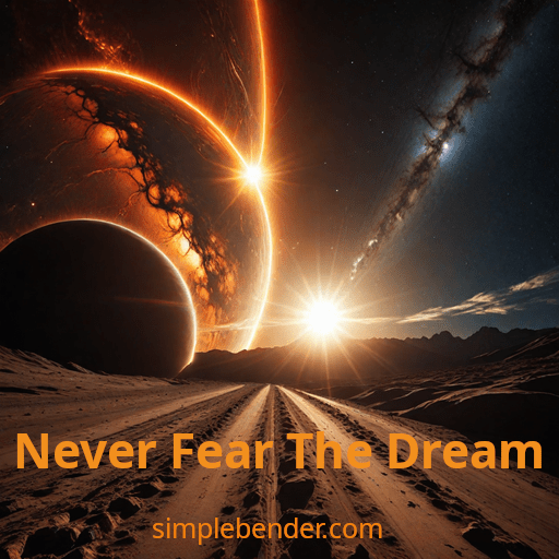 Your Dreams should be chased not feared.....
NeverFearTheDream  simplebender.com